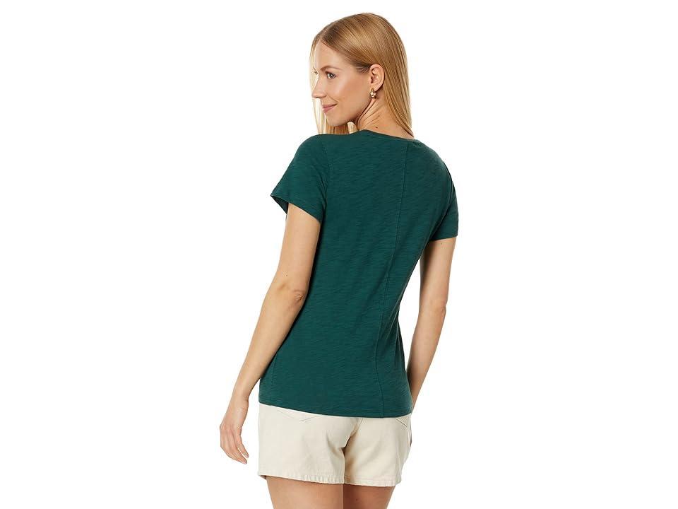 Lilla P Short Sleeve Back Seam Tee in Loose Knit Slub (Mallard) Women's T Shirt Product Image