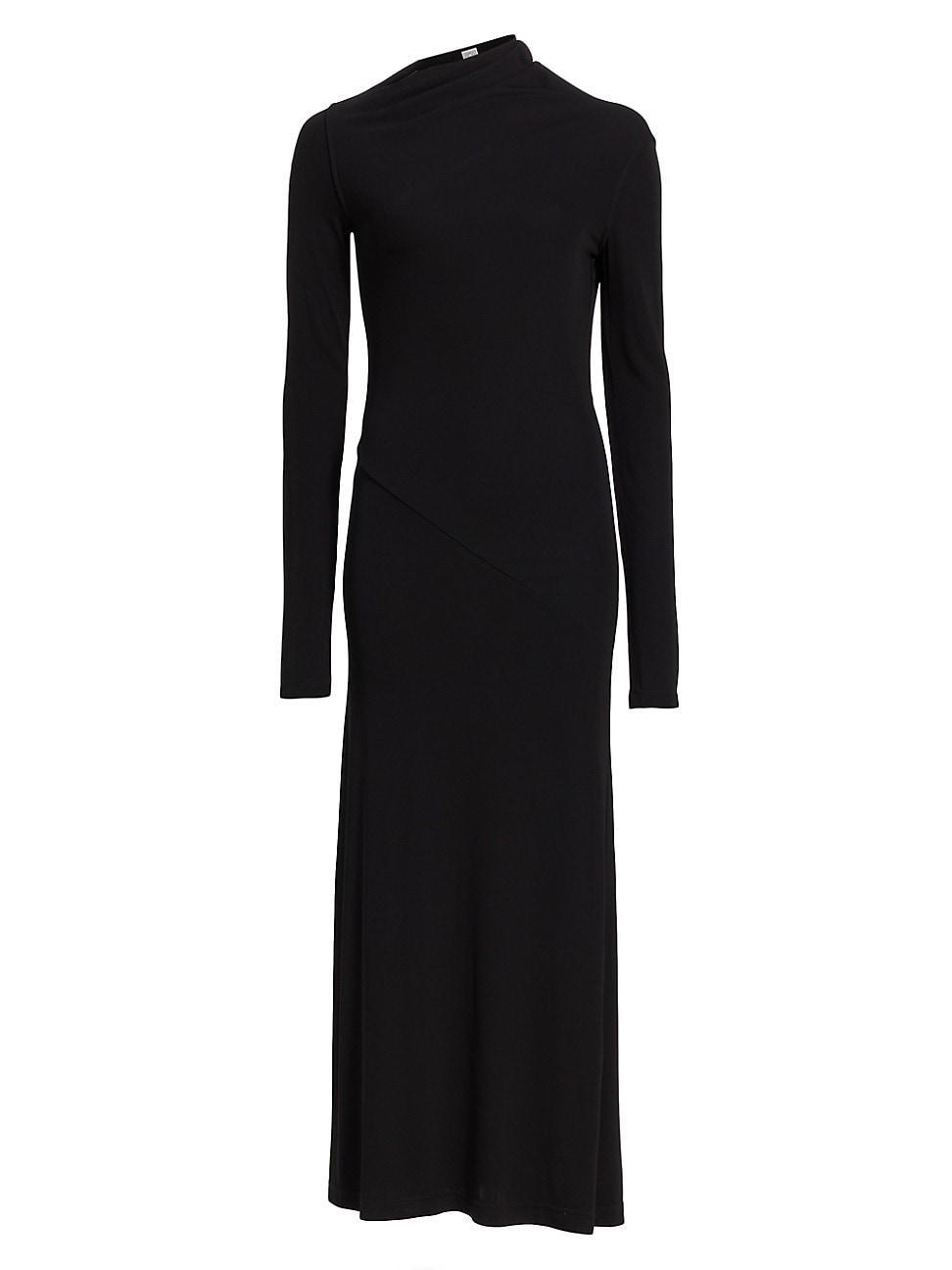 Womens Draped Jersey Maxi Dress Product Image