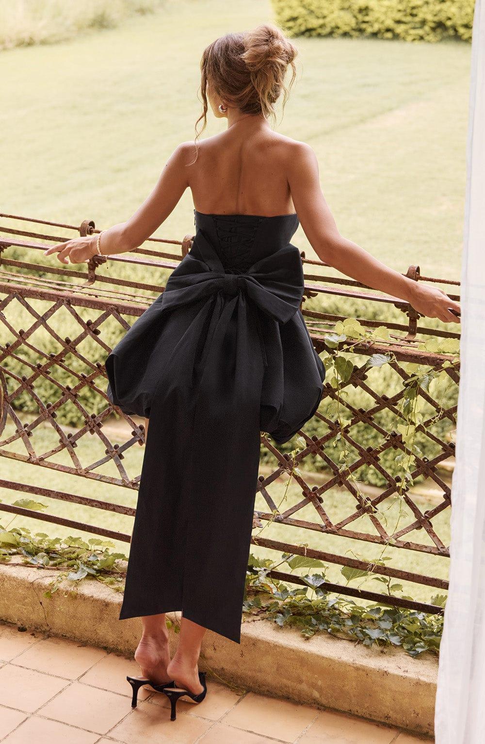 Lotus Mini Dress - Black Product Image
