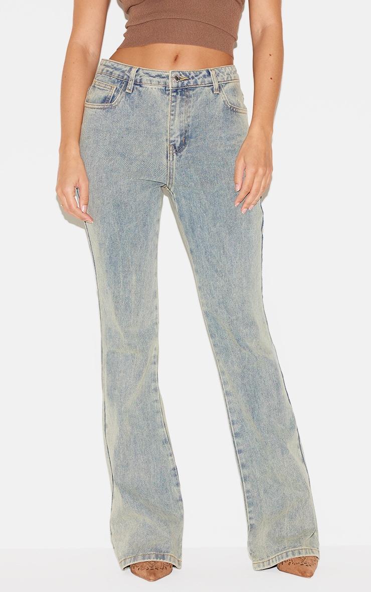 Vintage Slim Fit Low Rise Flared Jeans Product Image