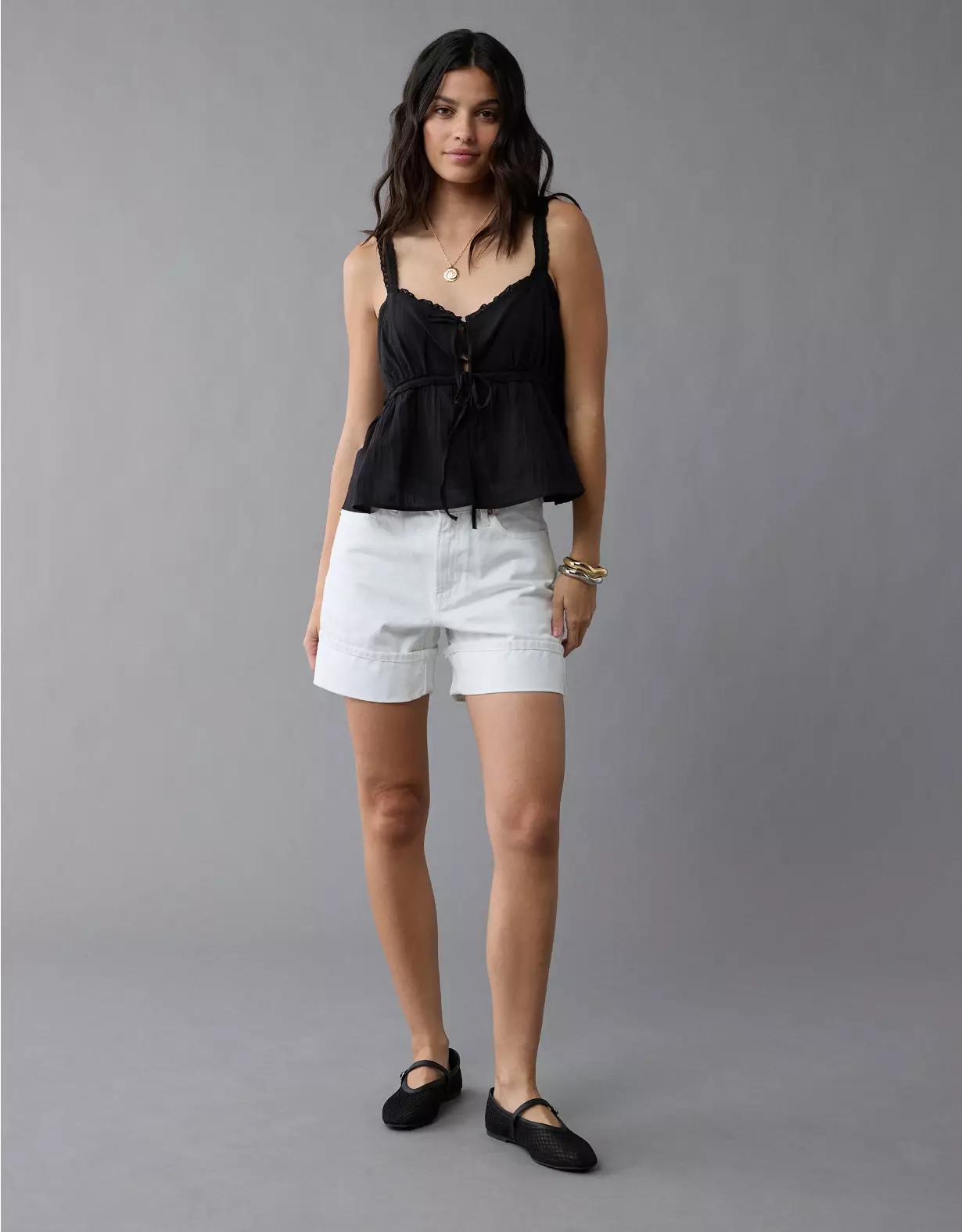 AE 6" Strigid Super High-Waisted Relaxed Denim Short Product Image