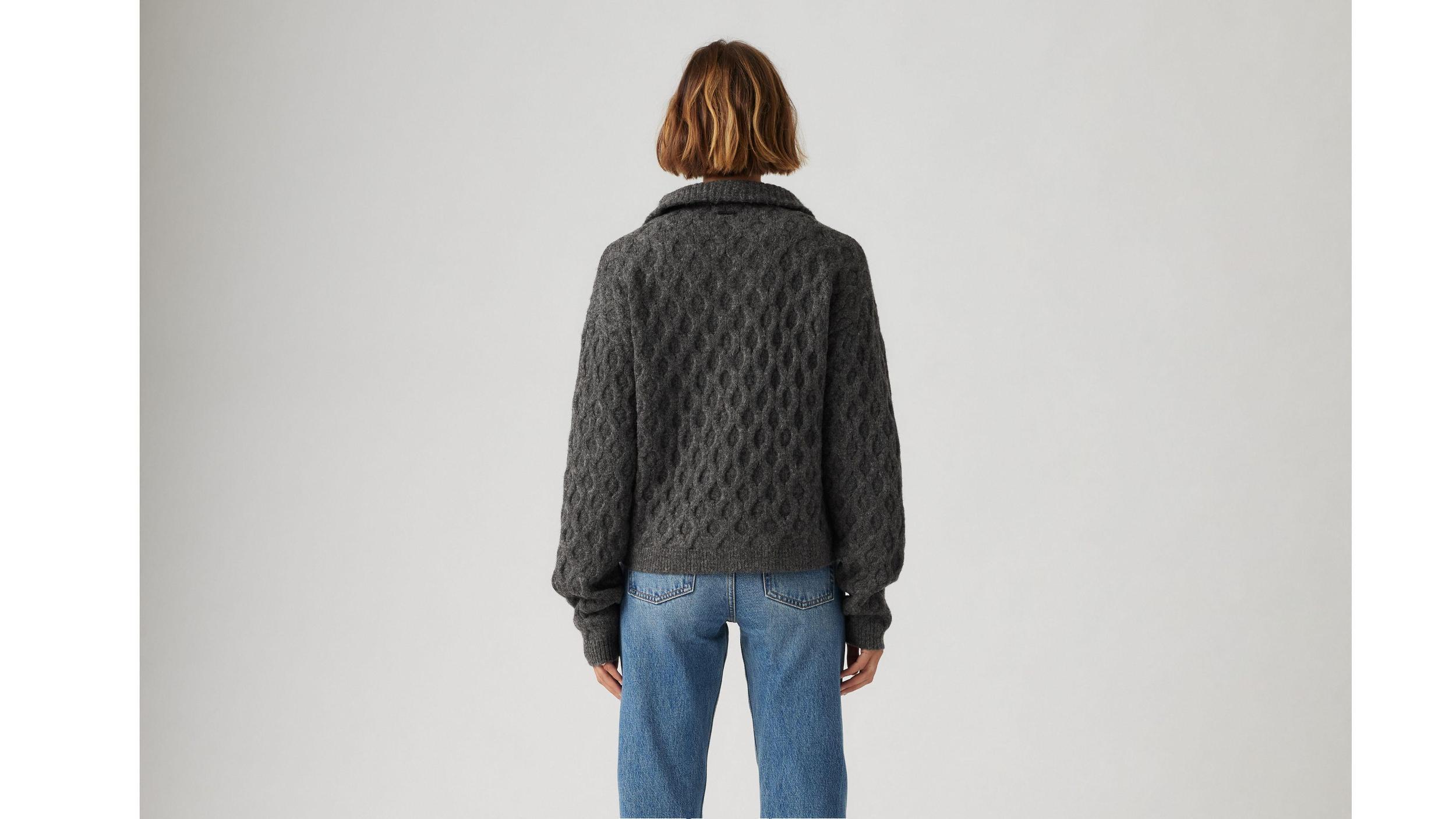 1/4 Zip Cable Sweater Product Image