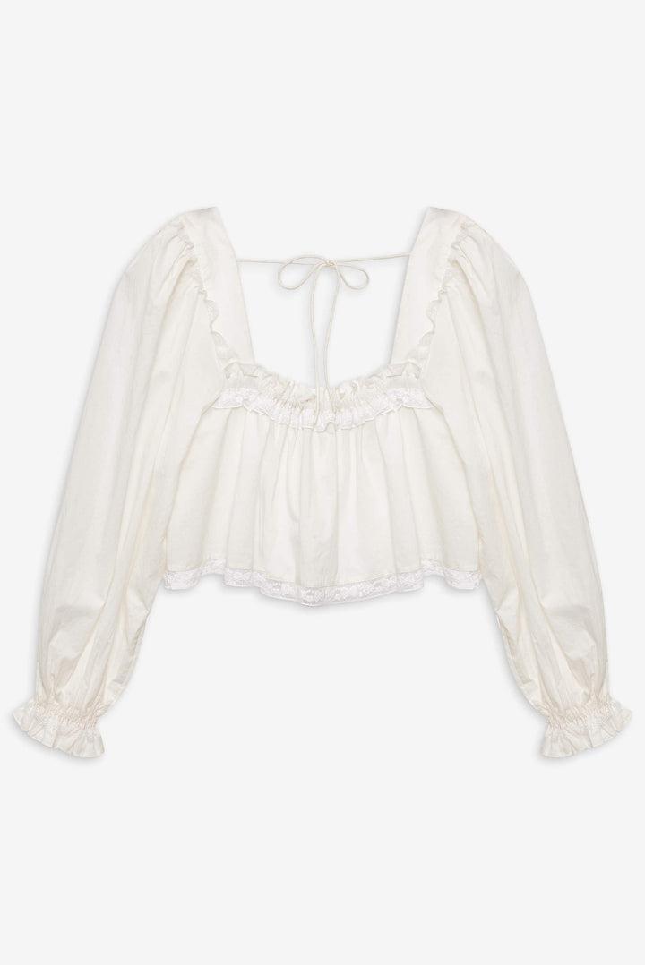Venetia Sleep Top — White Product Image
