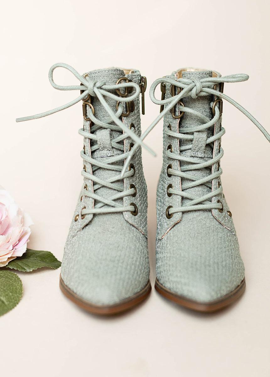 Eliza Boot in Neutral Green Girls Product Image
