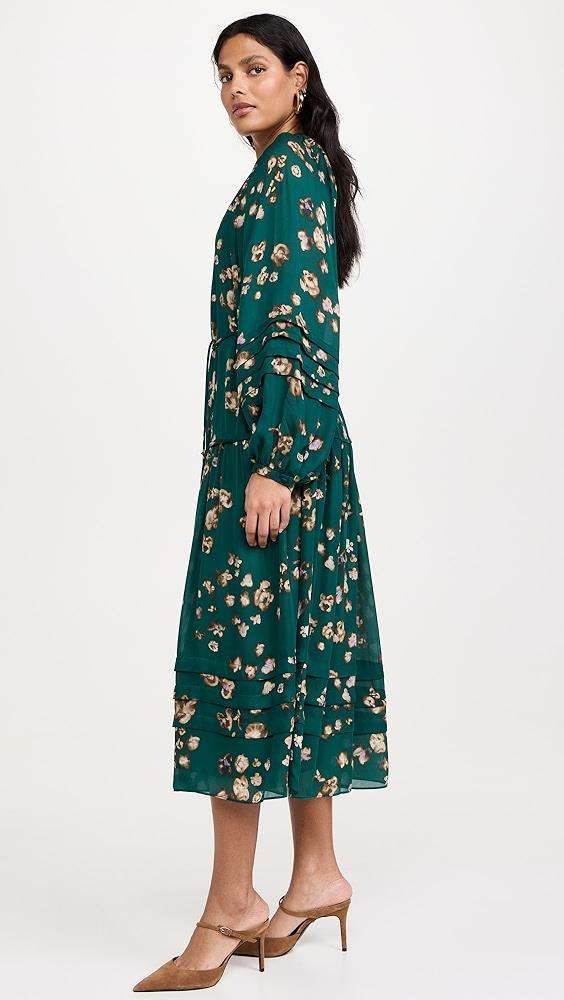 La Ligne Silk Dress With Shirring | Shopbop Product Image