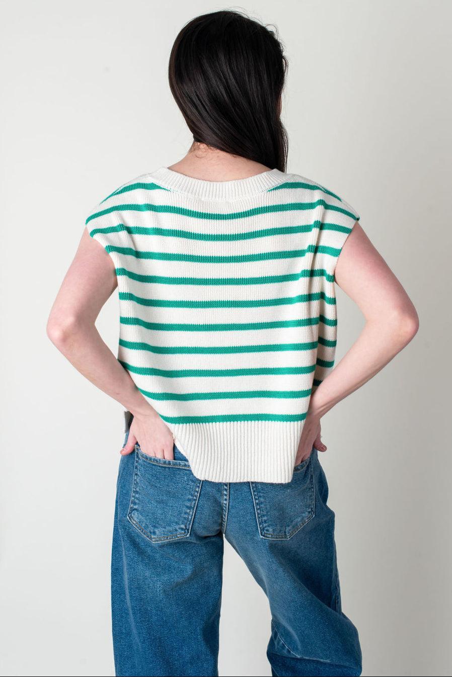 Lots of Luck Striped Knit Top Product Image