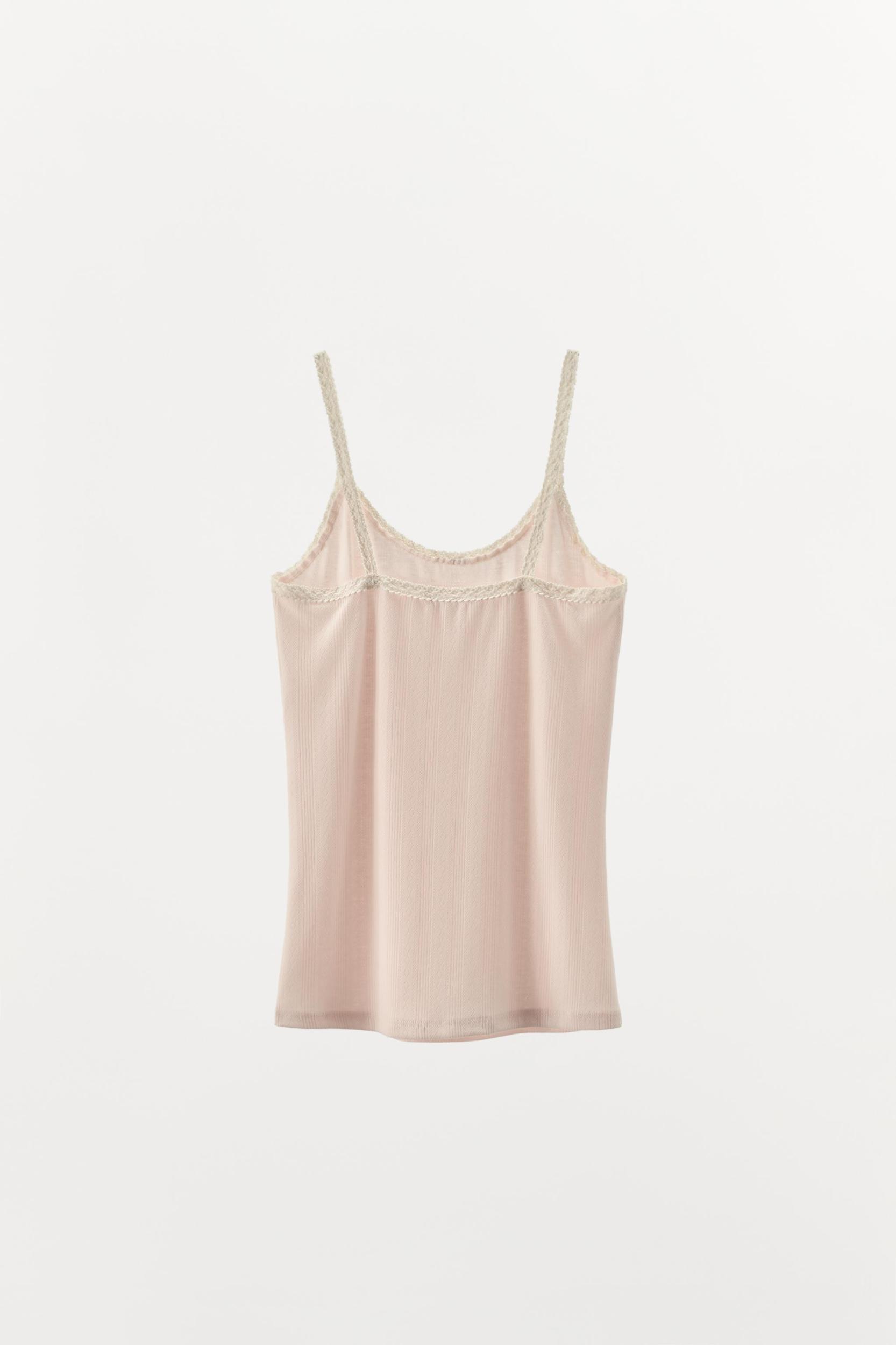 POINTELLE LACE STRAP TOP Product Image