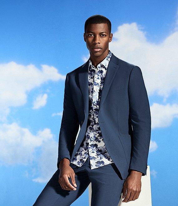 Perry Ellis Big & Tall Floral Print Short Sleeve Woven Shirt Product Image