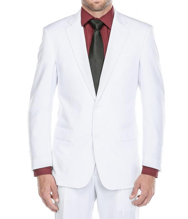 Vanderbilt Collection - Classic 2 Piece Suit 2 Buttons Regular Fit In White Product Image