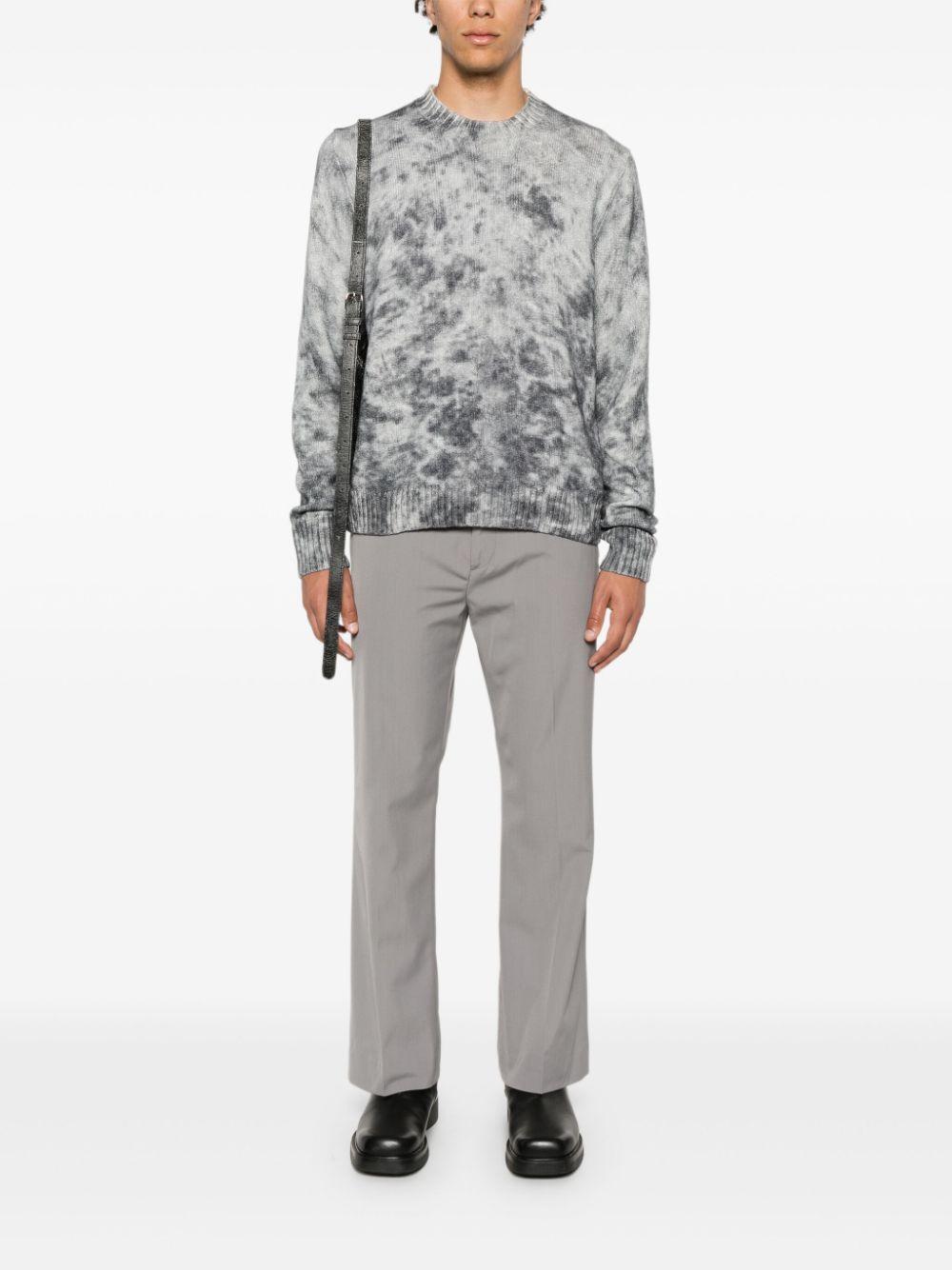 ACNE STUDIOS Abstract-print Jumper In Off-white Product Image