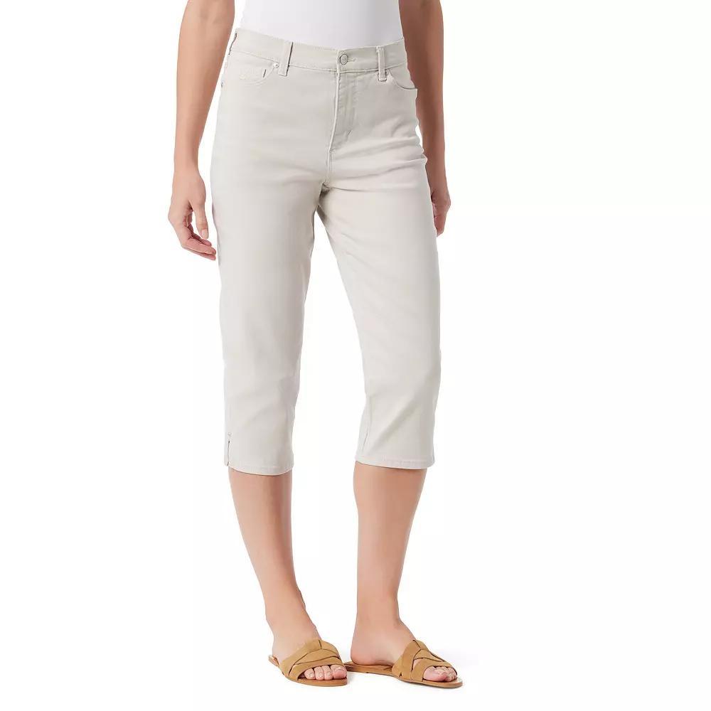 Petite Gloria Vanderbilt Amanda Stretch Straight-Fit Capri Pants, Womens Product Image