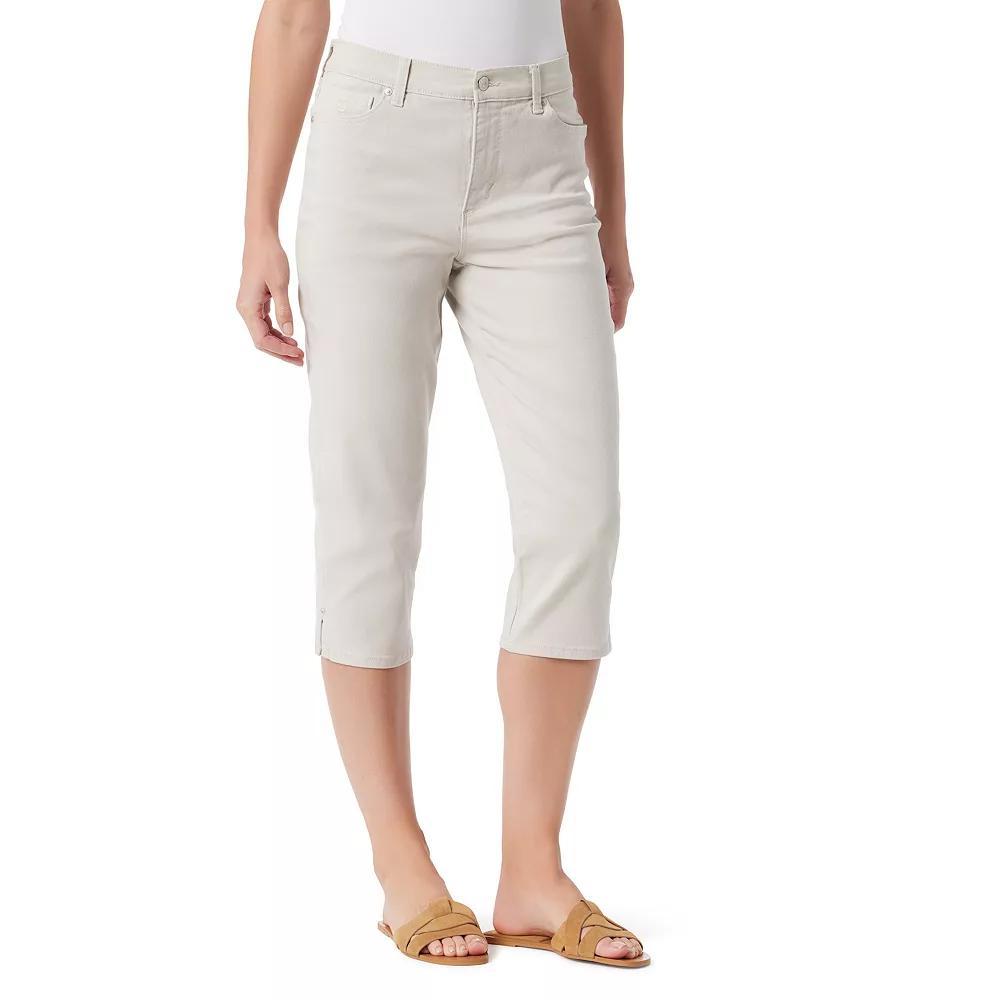 Petite Gloria Vanderbilt Amanda Stretch Straight-Fit Capri Pants, Womens Product Image
