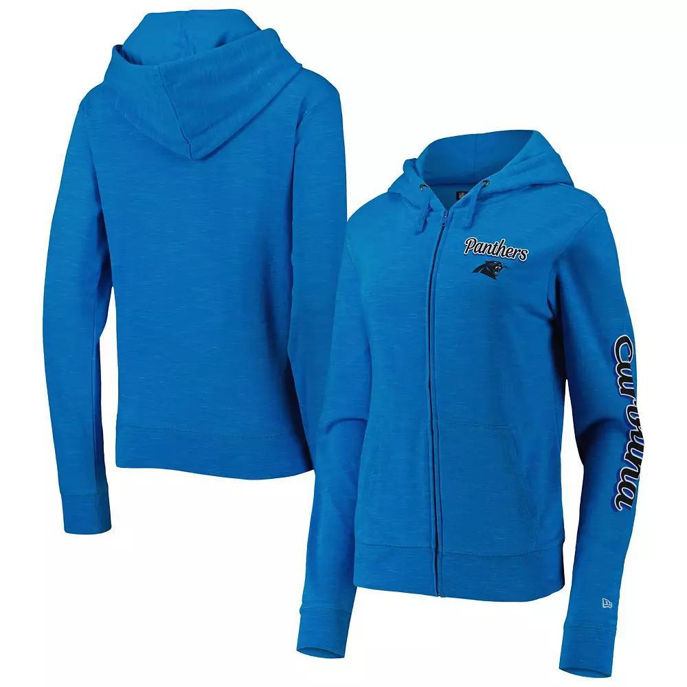 Women's New Era Blue Carolina Panthers Reverse Full-Zip Hoodie, Size: Small Product Image