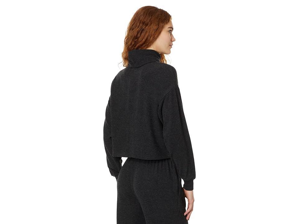 Madewell Brushed Jersey Funnelneck Sweater (Heather Oatmeal) Women's Clothing Product Image