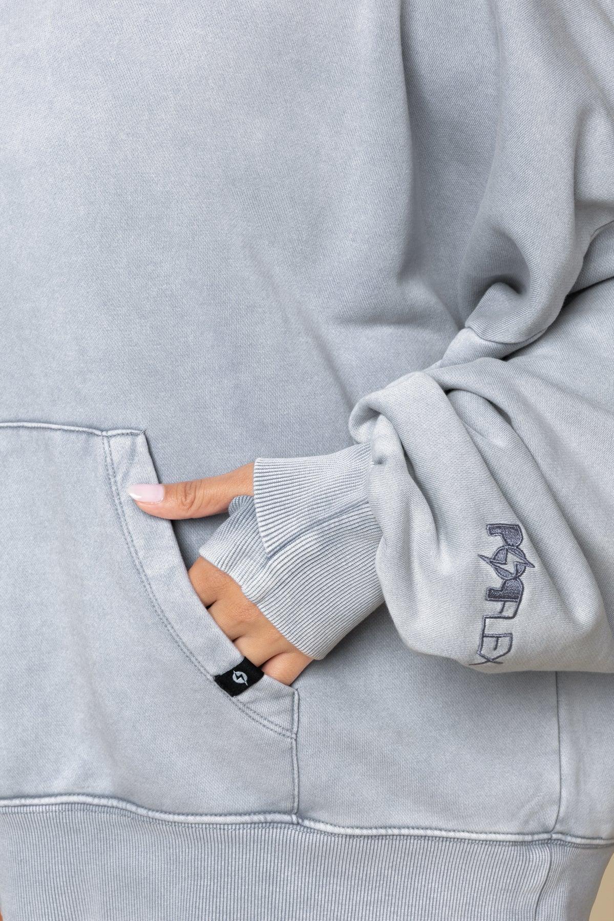 Boxy Boyfriend Hoodie - Vintage Blue Mist Product Image