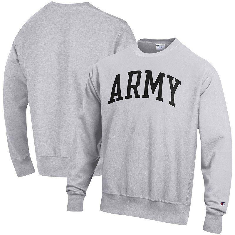 Mens Champion Heathered Gray Army Black Knights Arch Reverse Weave Pullover Sweatshirt Product Image