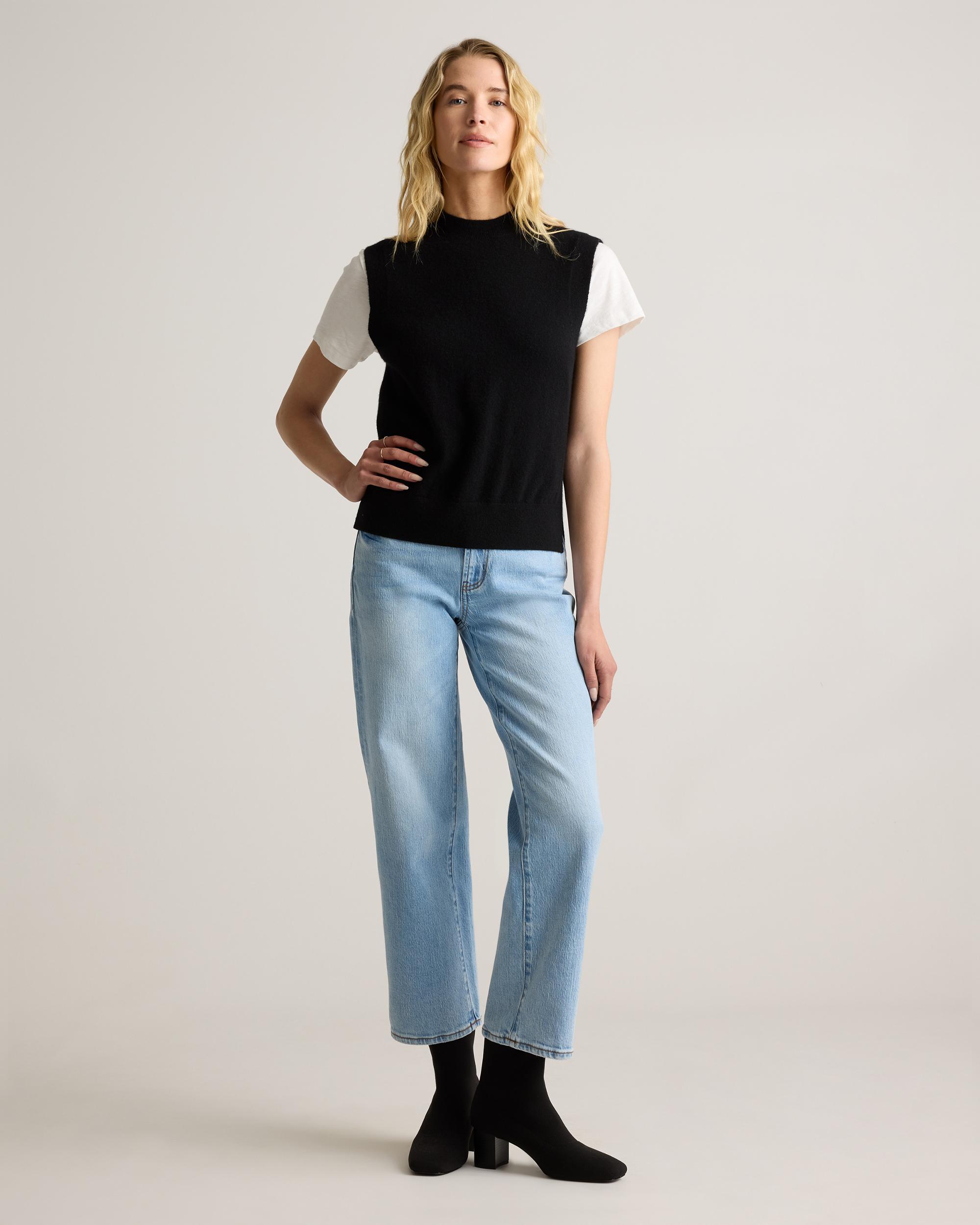 Quince | Women's Mongolian Cashmere Mock Neck Sweater Vest Size XL Product Image