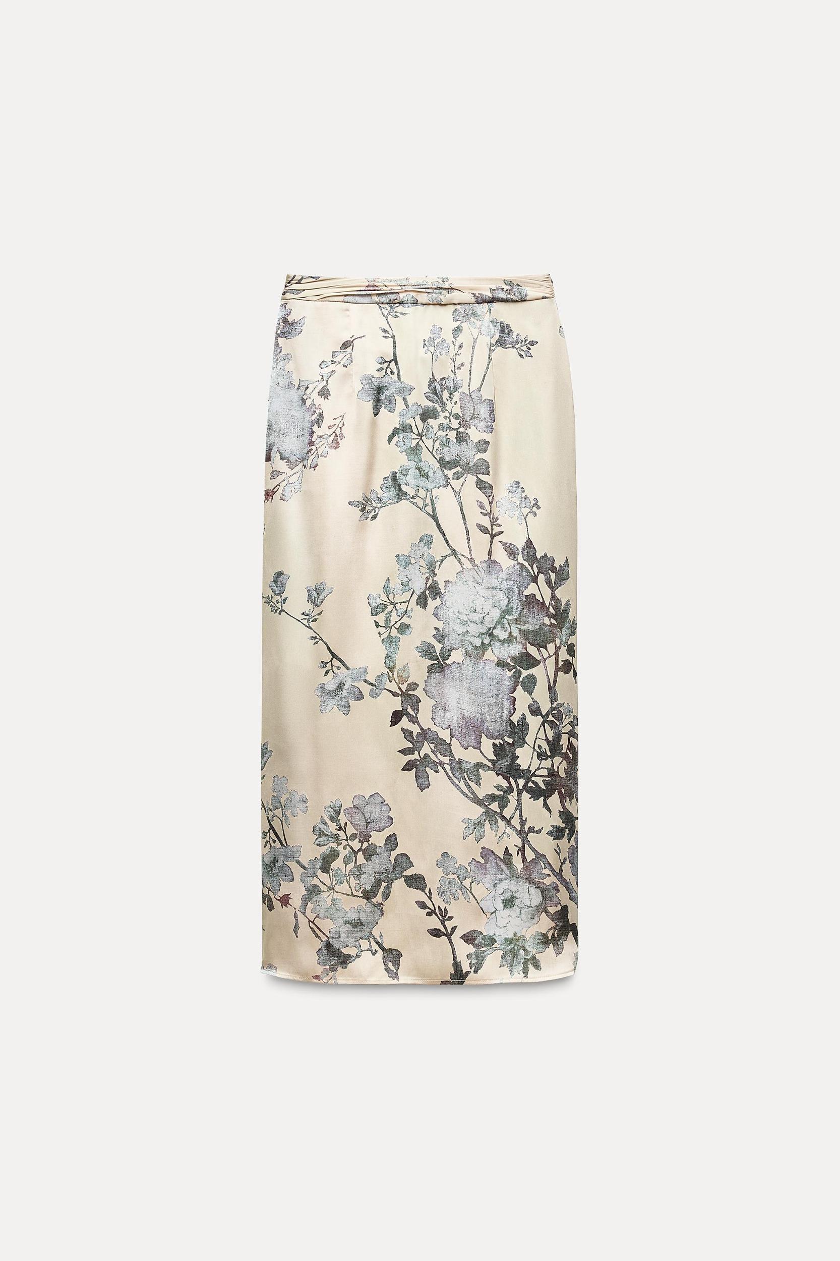 PRINTED PLEAT MIDI SKIRT Product Image