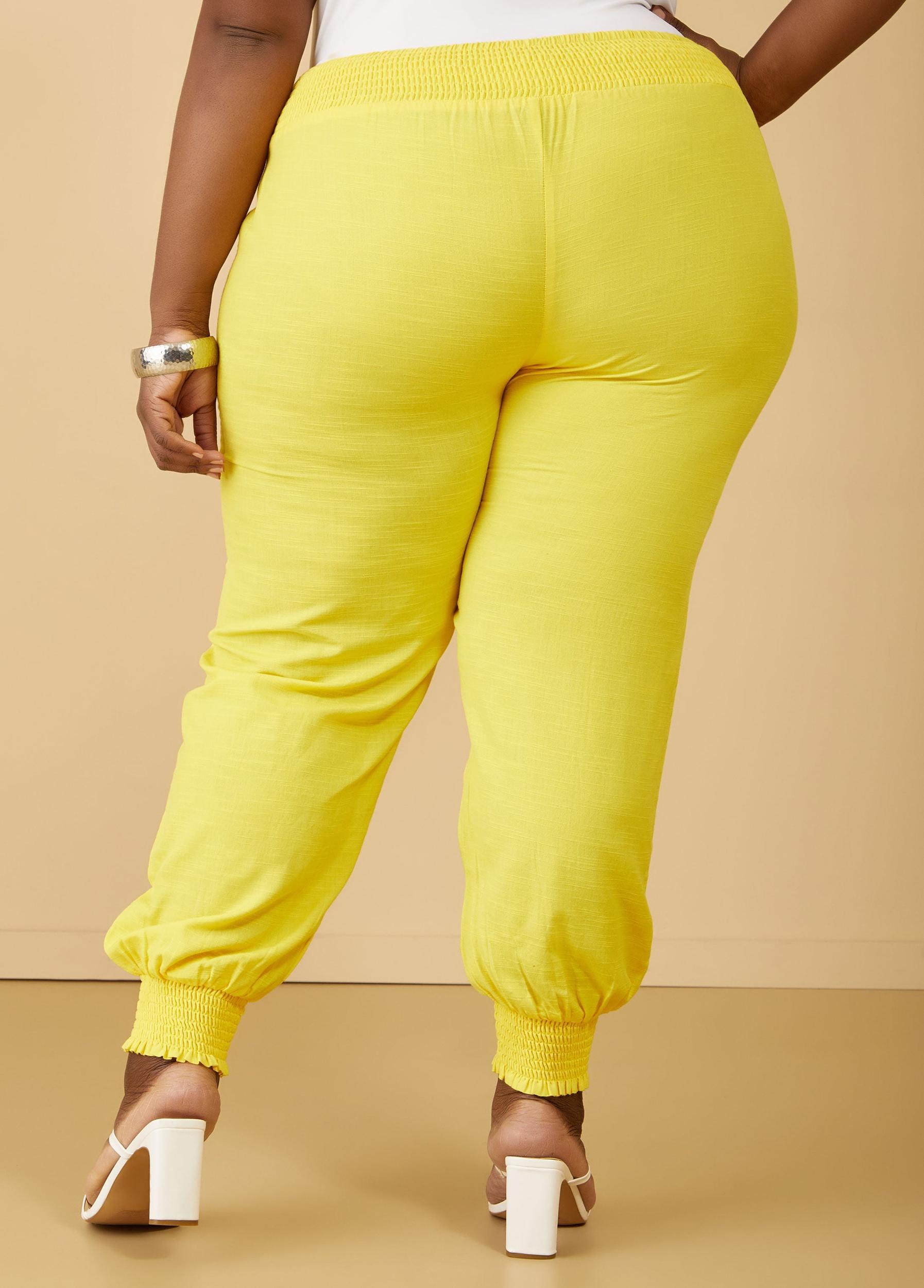 Plus Size Slub Woven Joggers Ashley Stewart Product Image