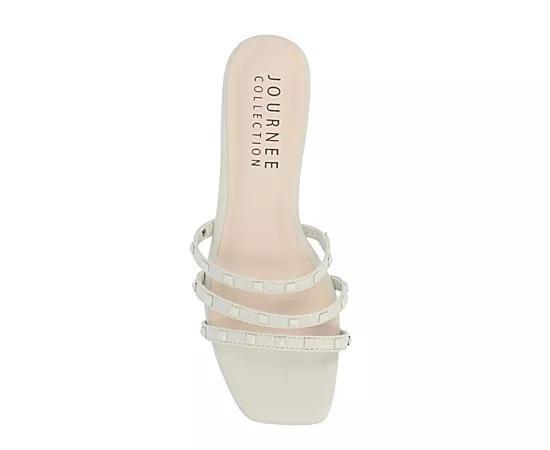 Journee Camarie Women's Embellished Strappy Sandal, Size: 8.5, Beige Product Image