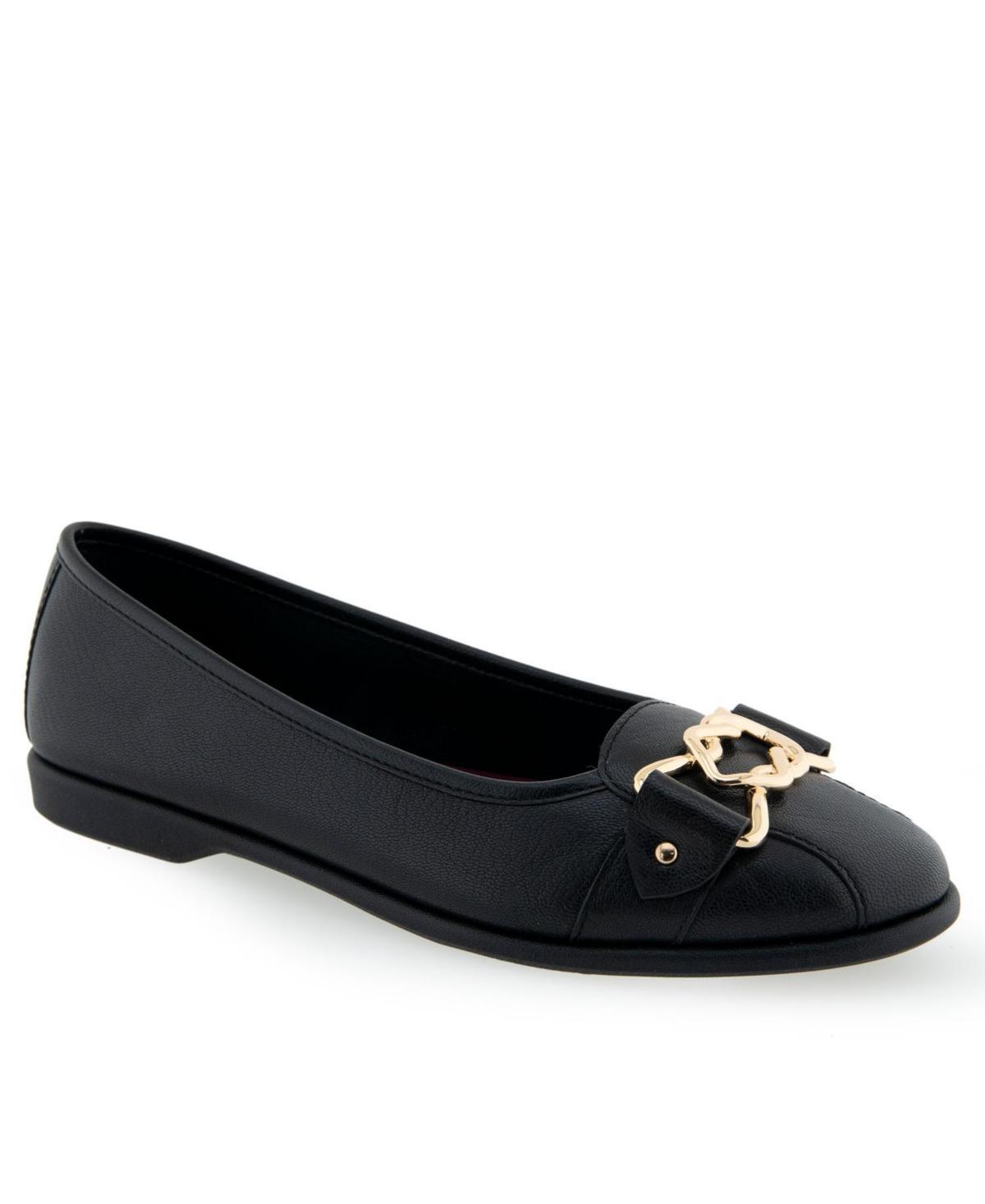 Aerosoles Bia Women's Leather Ballet Flats, Size: 6, Blue Leather Product Image
