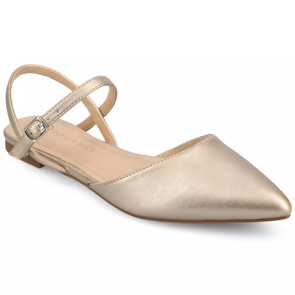 Journee Martine Womens SuperNatural Shades Tru Comfort Foam Dress Flats Beige Product Image