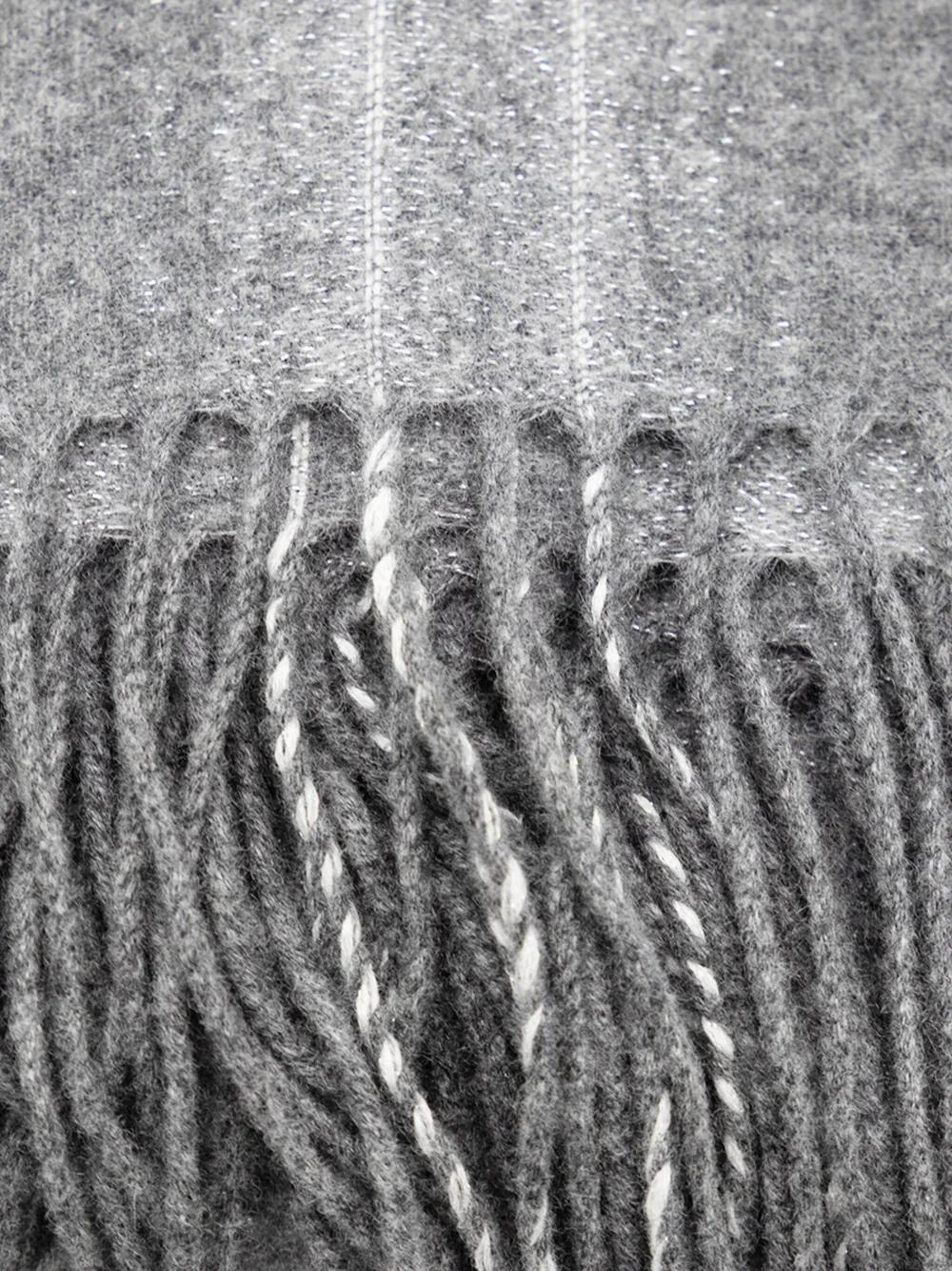 BRUNELLO CUCINELLI Grey Wool Scarves In Grigio+panama+lurex+pj Argento Product Image