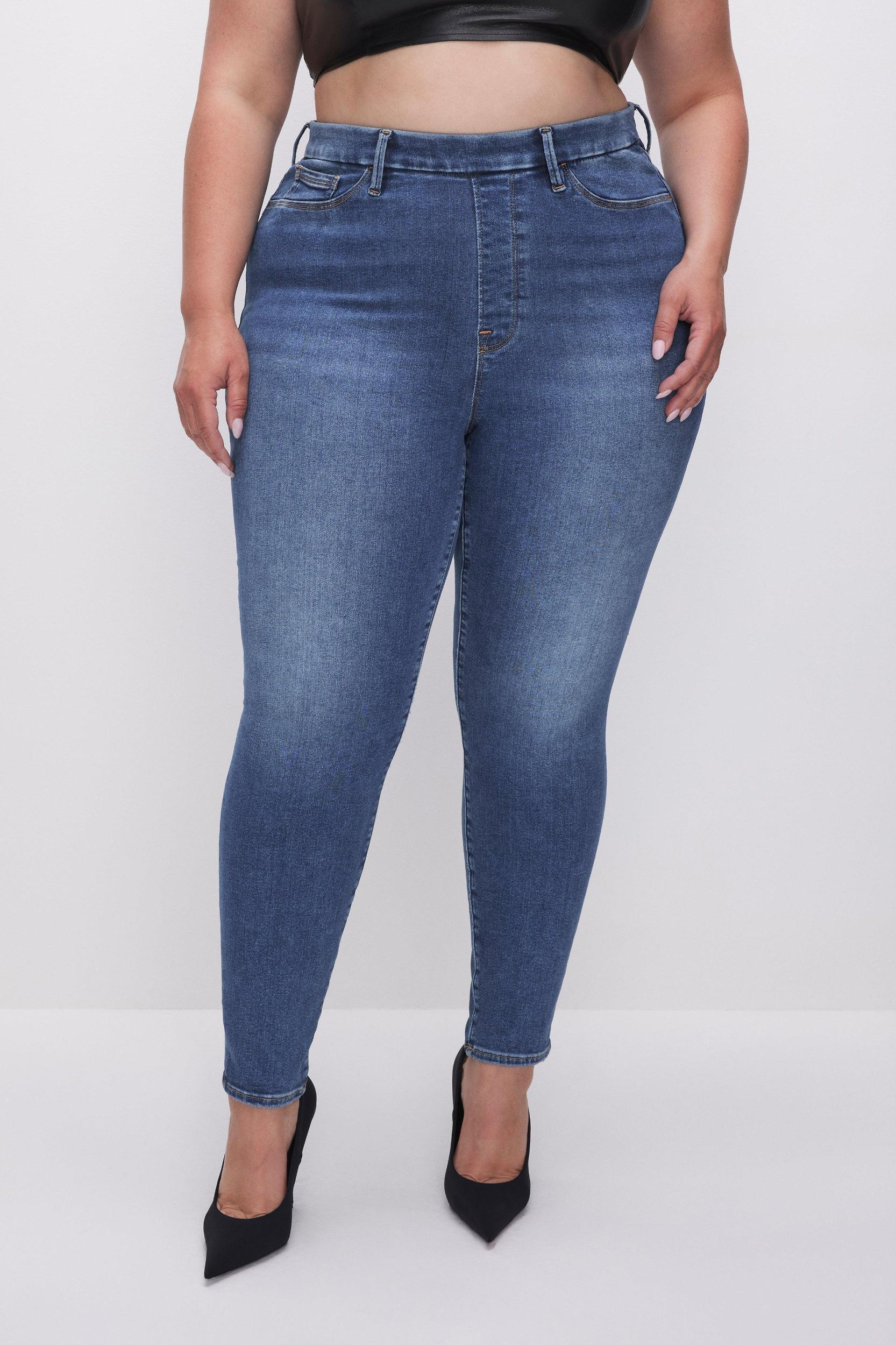 POWER STRETCH PULL-ON SKINNY JEANS | INDIGO490 Product Image