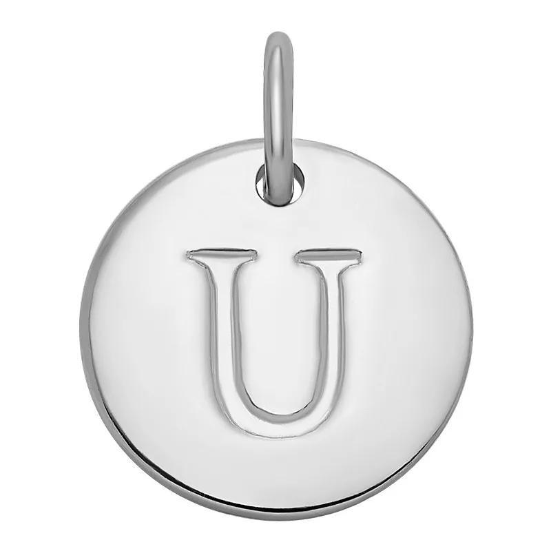 PRIMROSE Sterling Silver Letter Disc Charm, Women's, Sterling Silver N Product Image