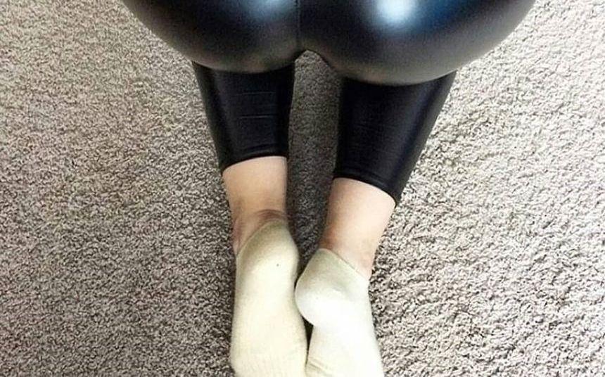 High Waist Faux Leather Leggings Product Image
