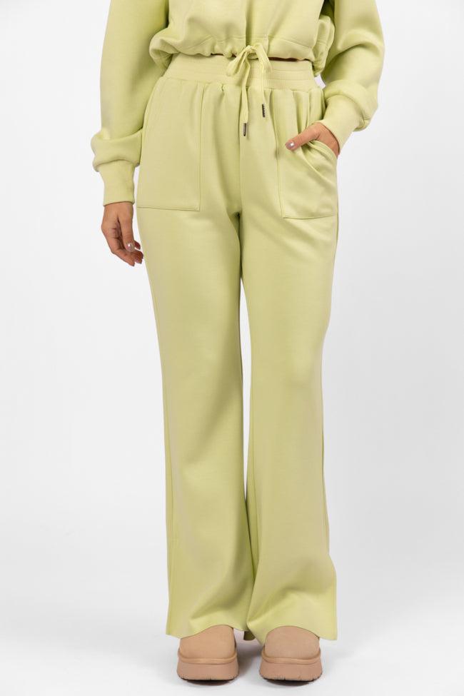 Only One Lime Wide Leg Pull On Pants FINAL SALE Product Image