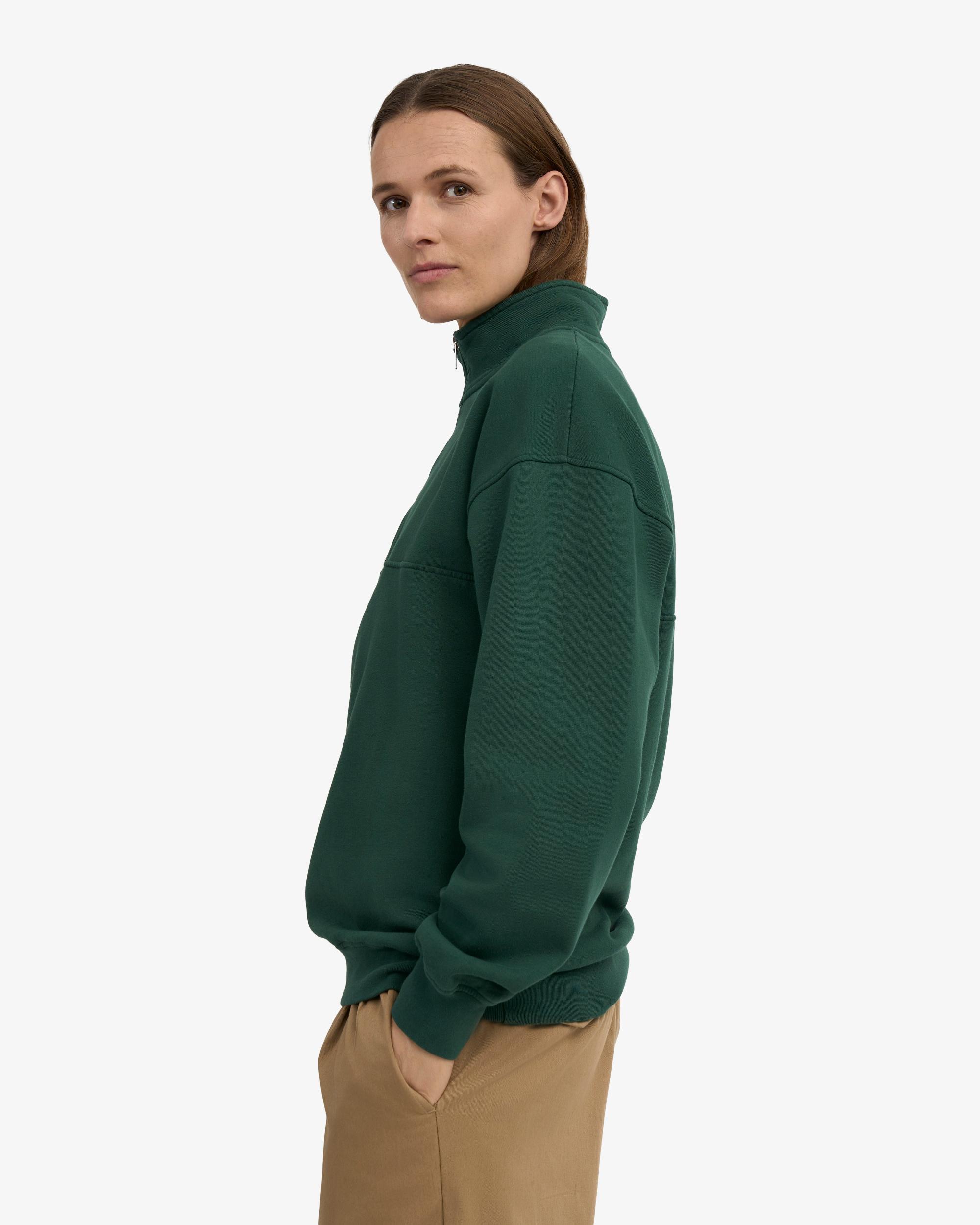 Organic Quarter Zip - Emerald Green Product Image