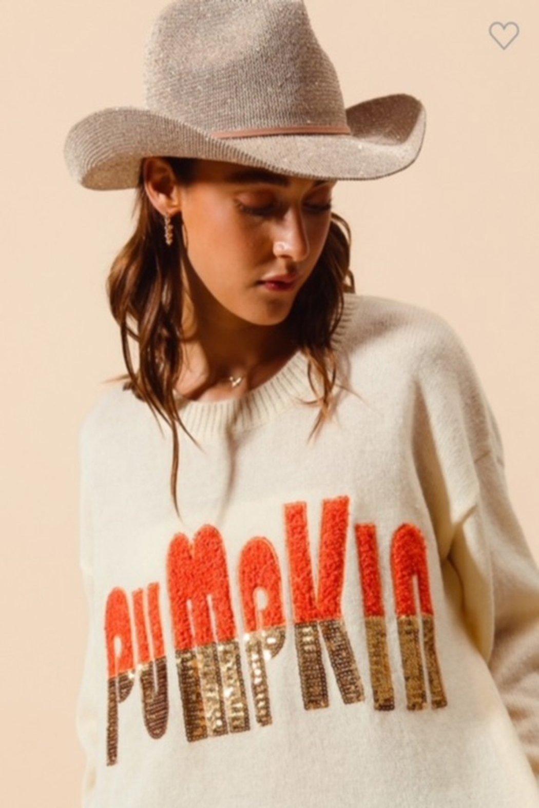 Sequin Pumpkin Sweater Product Image
