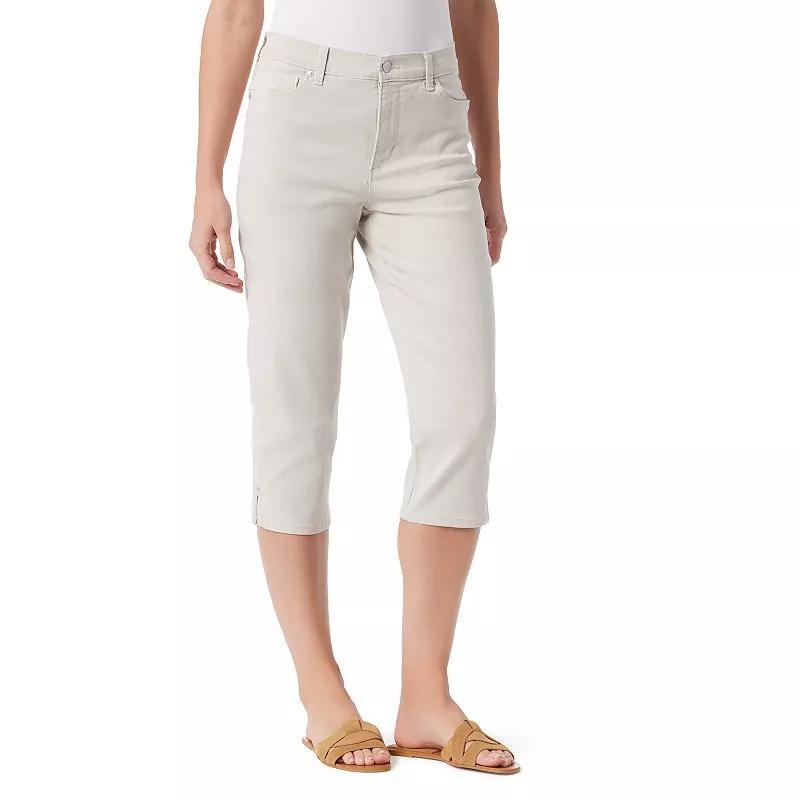 Petite Gloria Vanderbilt Amanda Stretch Straight-Fit Capri Pants, Womens Product Image