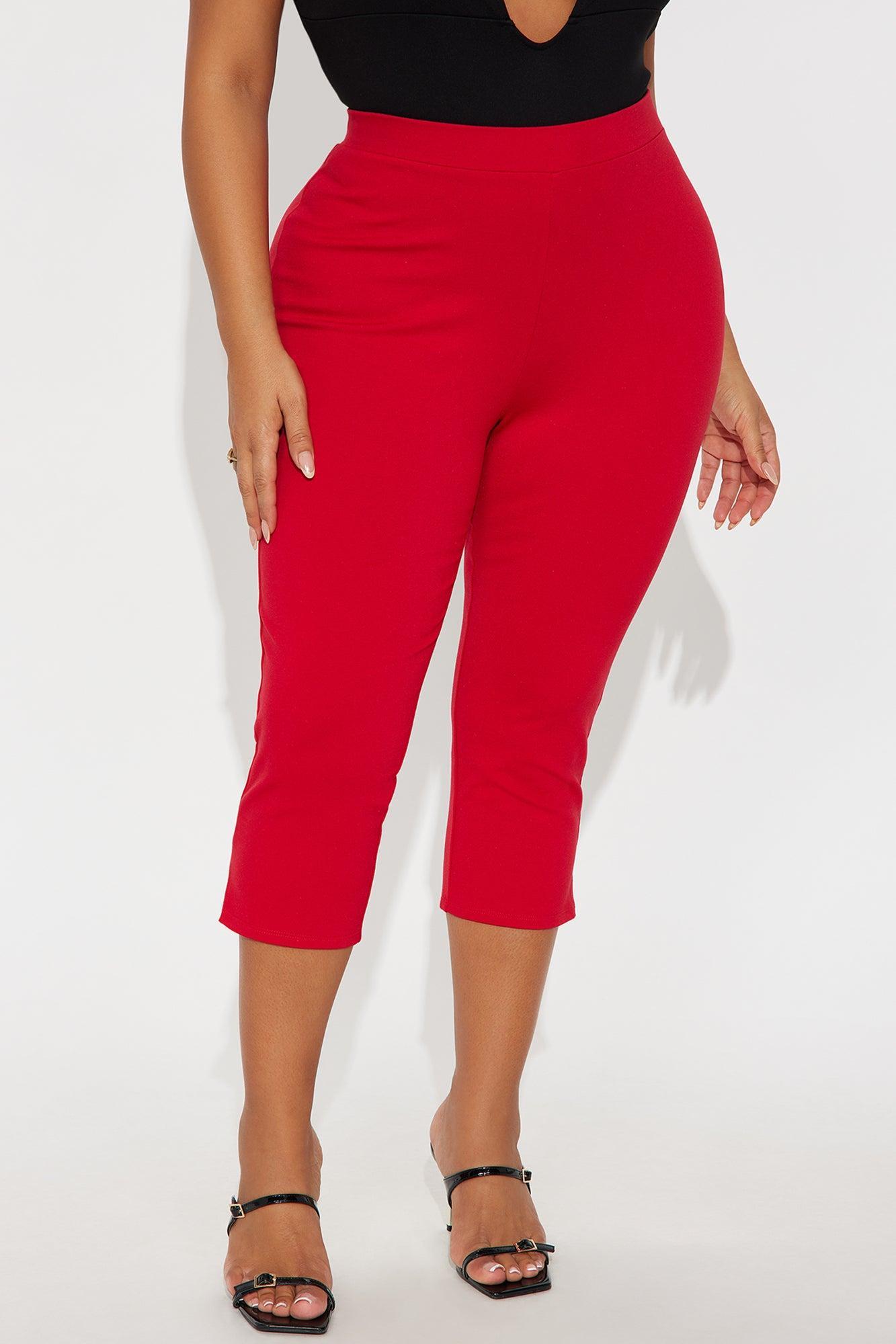 All My Potentials Capri Legging - Red Product Image