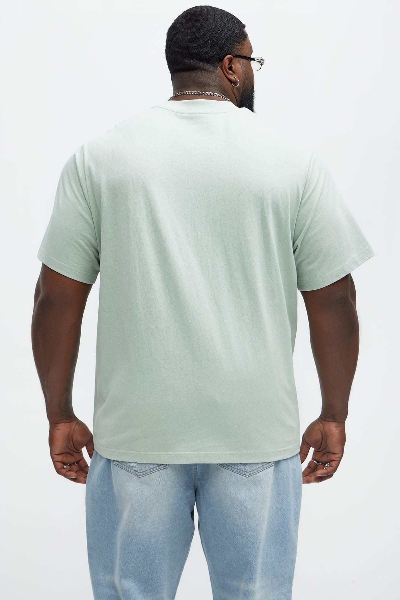 Oversized Heavyweight Short Sleeve Tee - Sage Product Image
