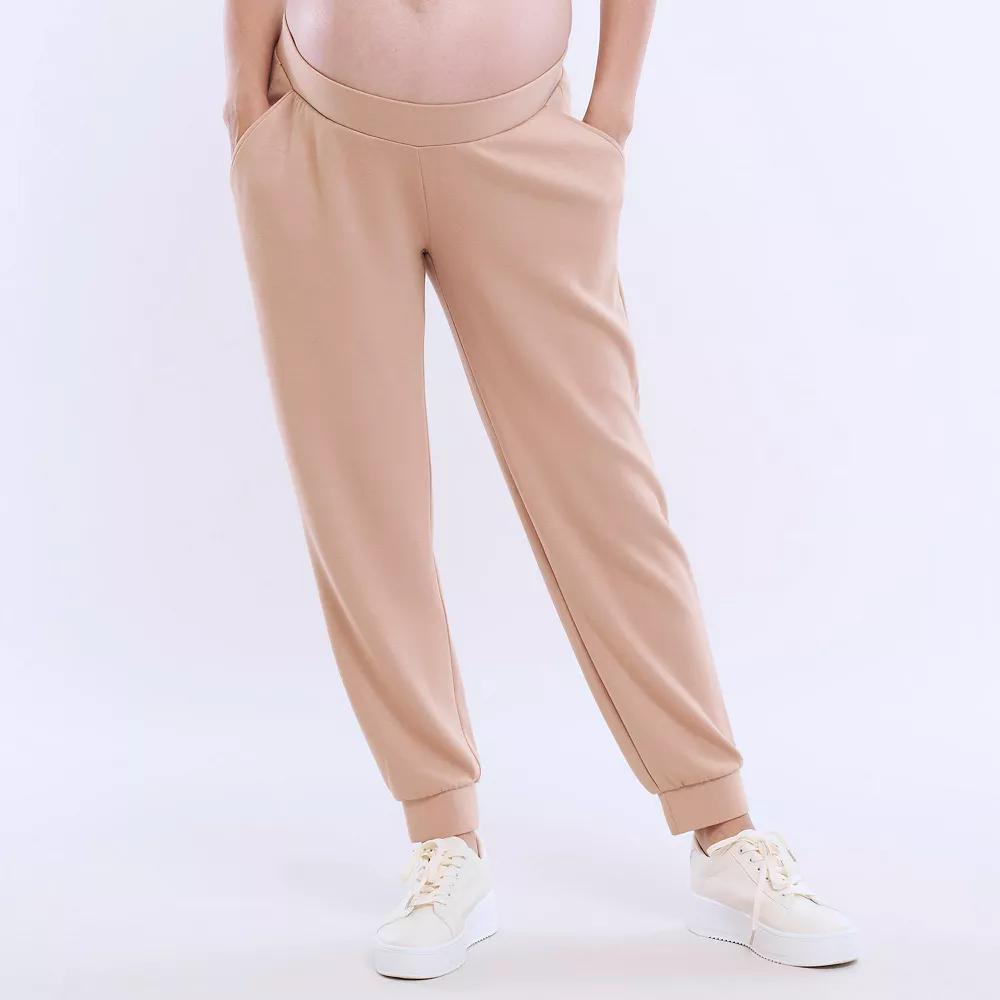 Maternity Motherhood® Cozy Joggers, Women's, Size: Small-Mat, Winter White Product Image