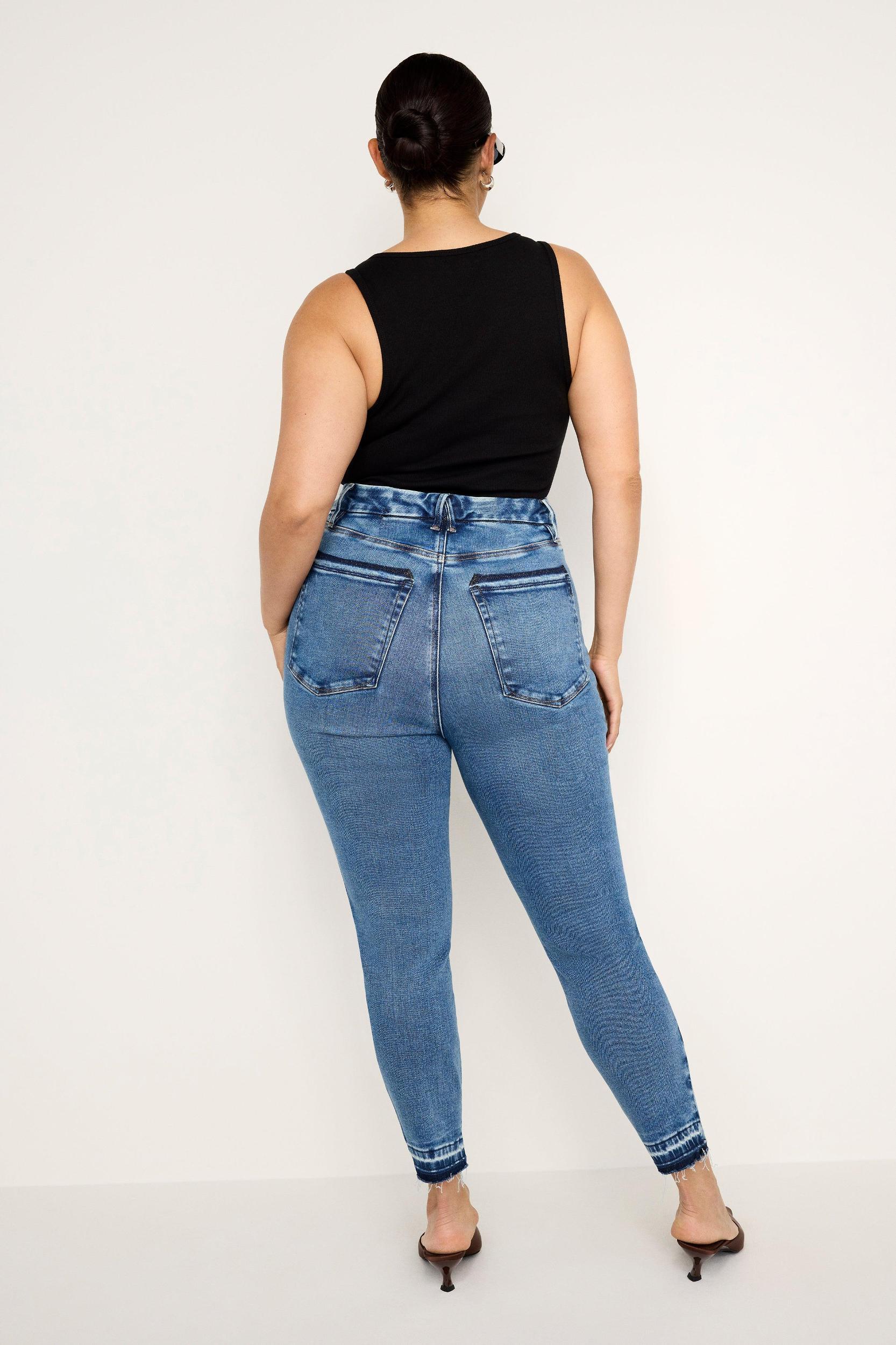 SOFT-TECH GOOD WAIST SKINNY CROPPED JEANS | INDIGO699 Product Image