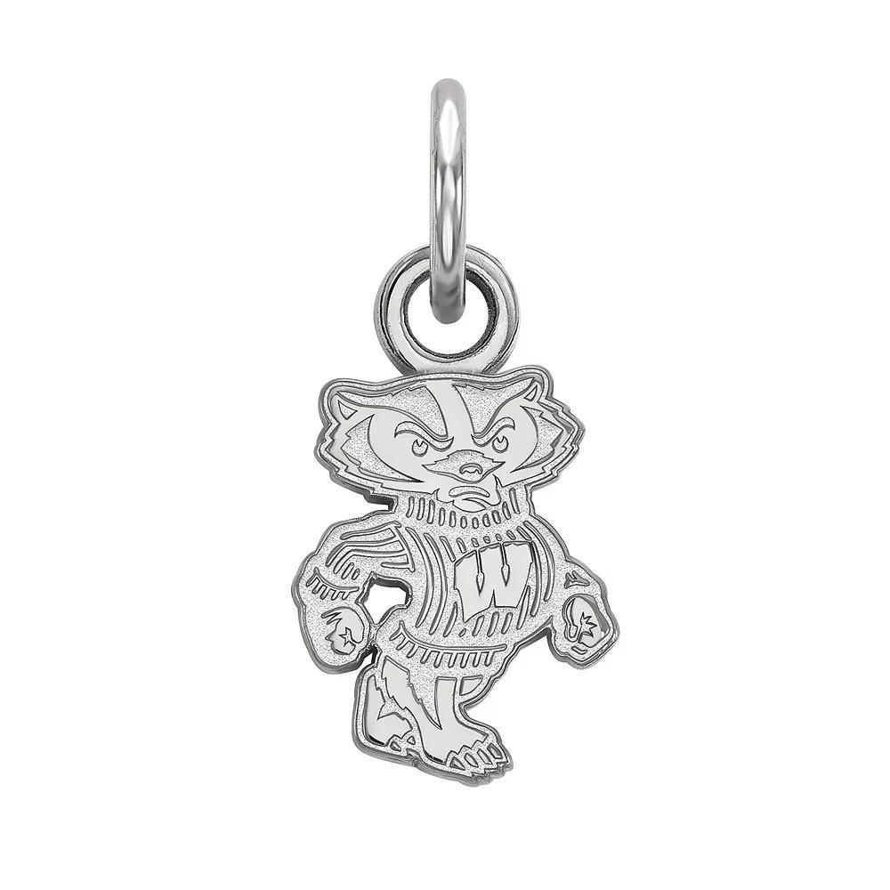 LogoArt Sterling Silver Wisconsin Badgers Bucky Badger Pendant, Women's, Size: 16MM Product Image