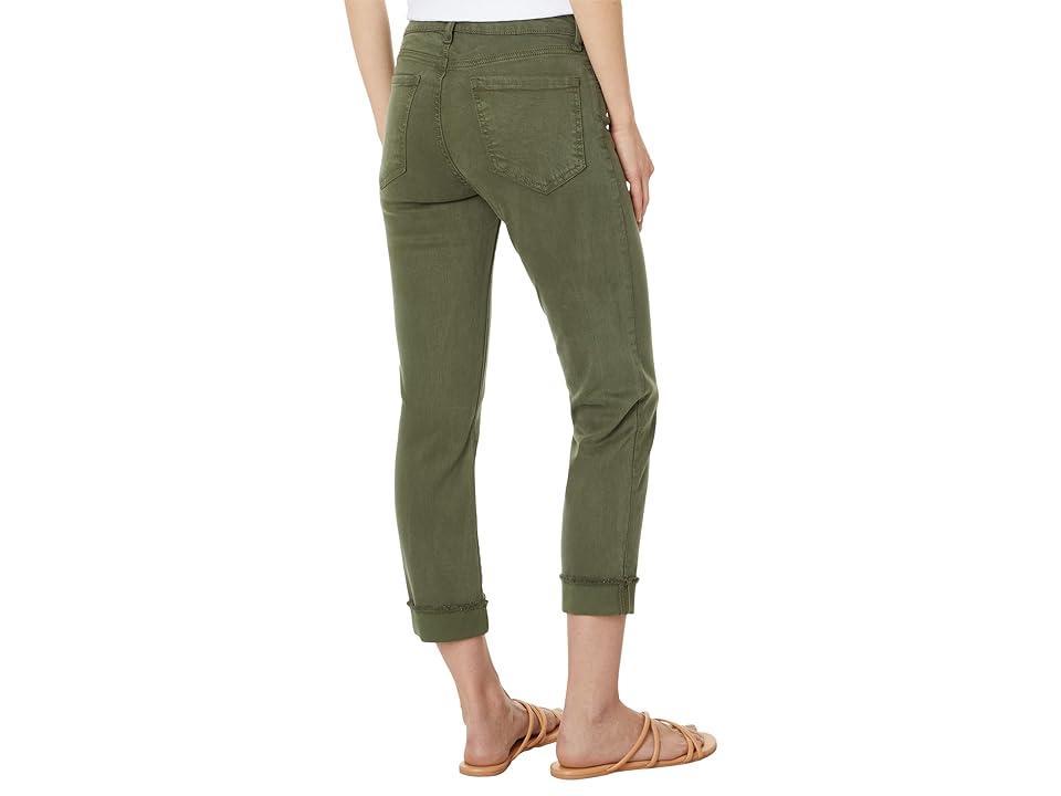 KUT from the Kloth Amy Crop Straight Leg- Roll-Up Frey In Tree (Tree) Women's Jeans Product Image