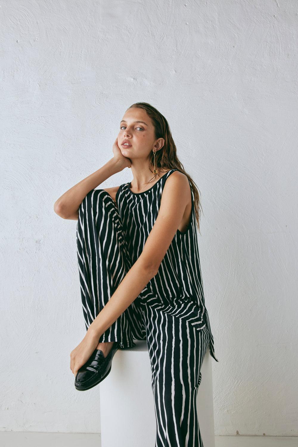 Rieti Pants Black Stripe Product Image