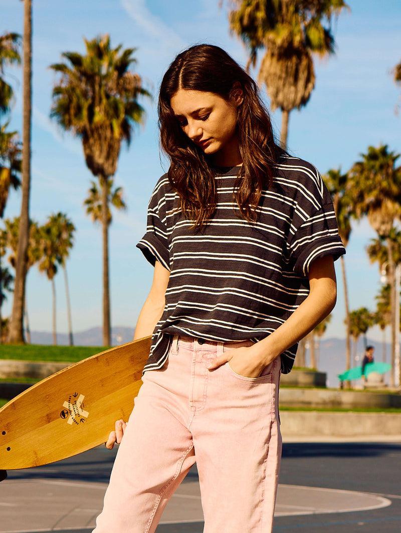 Sunwashed Slub Vintage Tee - Phantom Highland Stripe Product Image