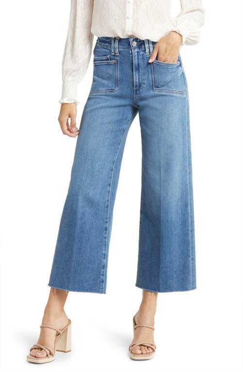 Paige Anessa High Rise Wide Leg Ankle Jeans in Sunny Product Image