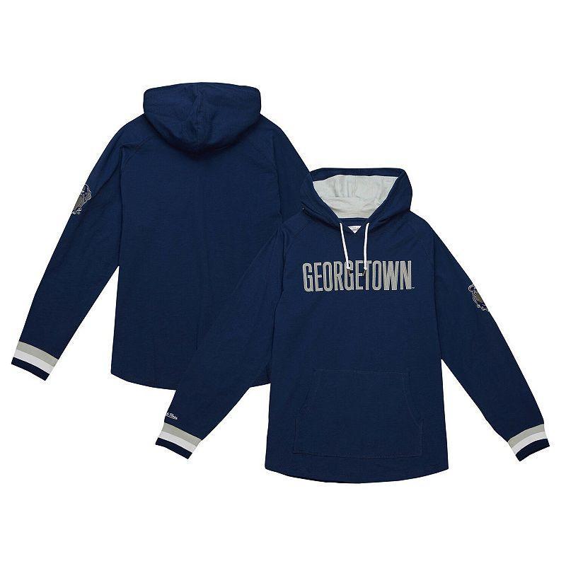 Mens Mitchell & Ness Navy Georgetown Hoyas Legendary Raglan Pullover Hoodie Grg Blue Product Image
