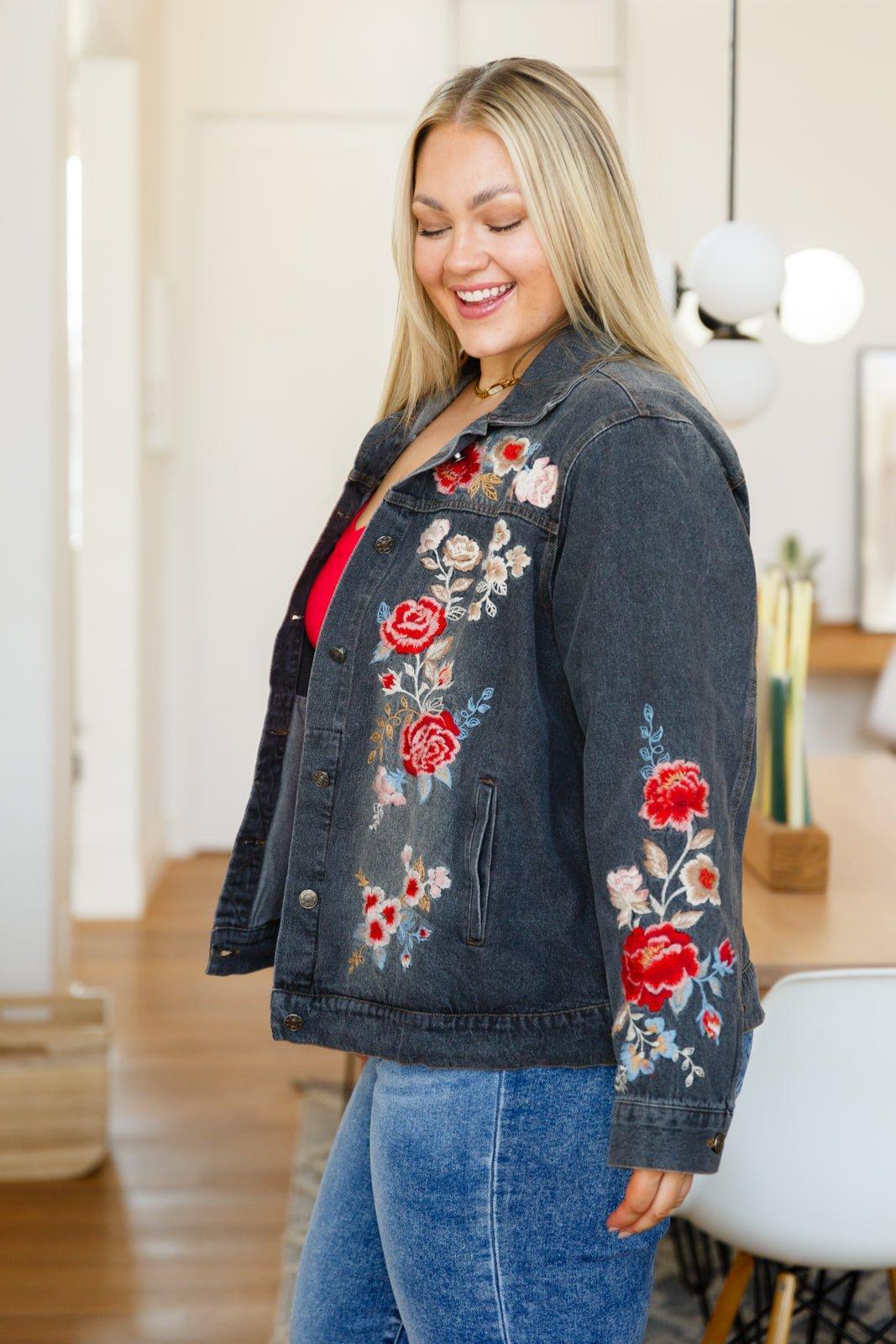 Lovely Visions Flower Embroidered Jacket (Online Exclusive) Product Image