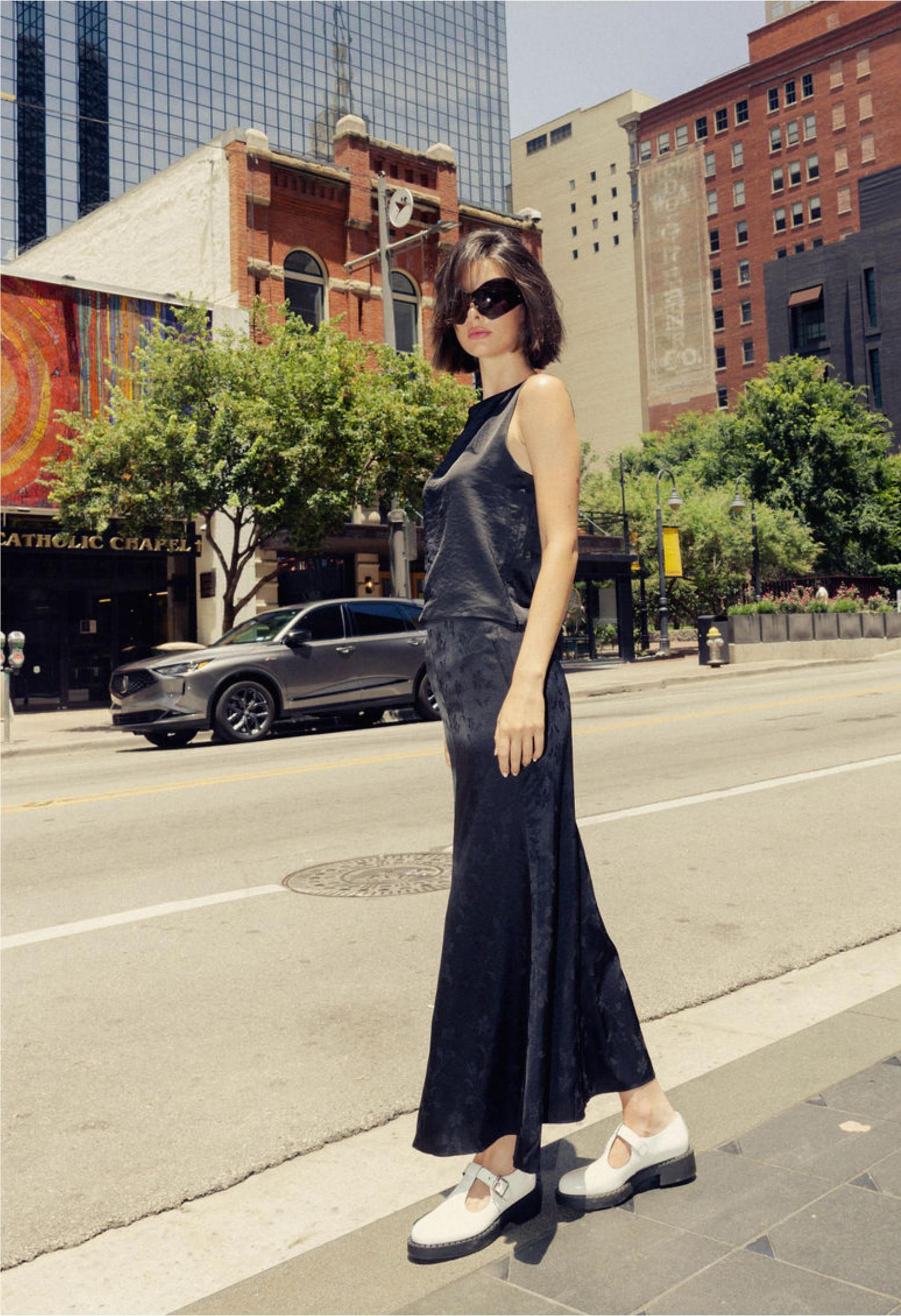 Silky Box Tank Top in Black Product Image