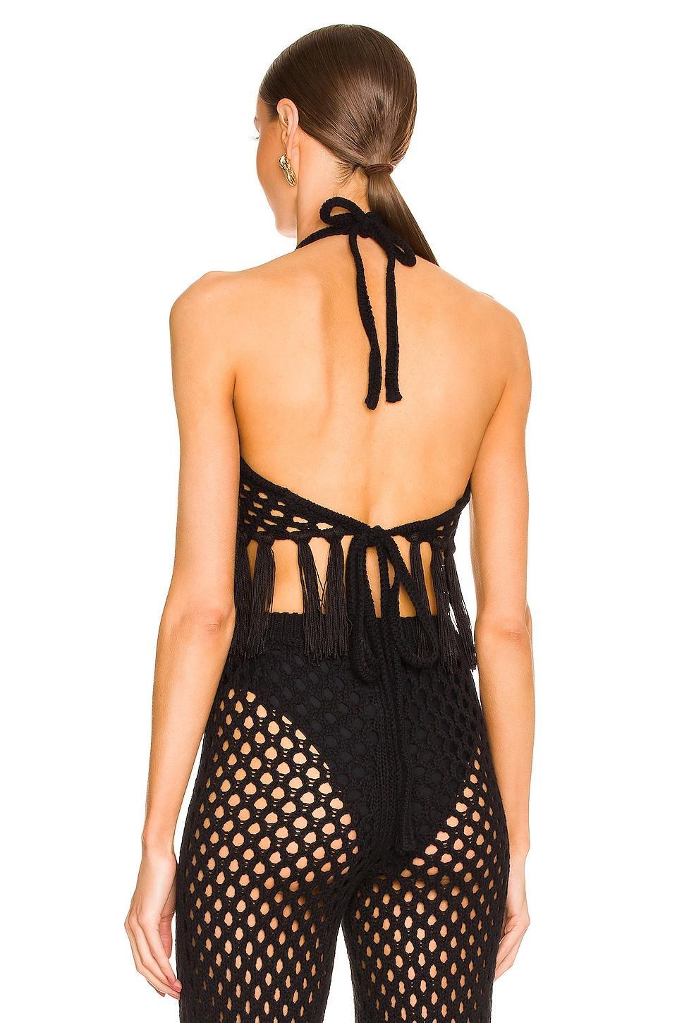 Zene Fringe Halter Top LPA Product Image