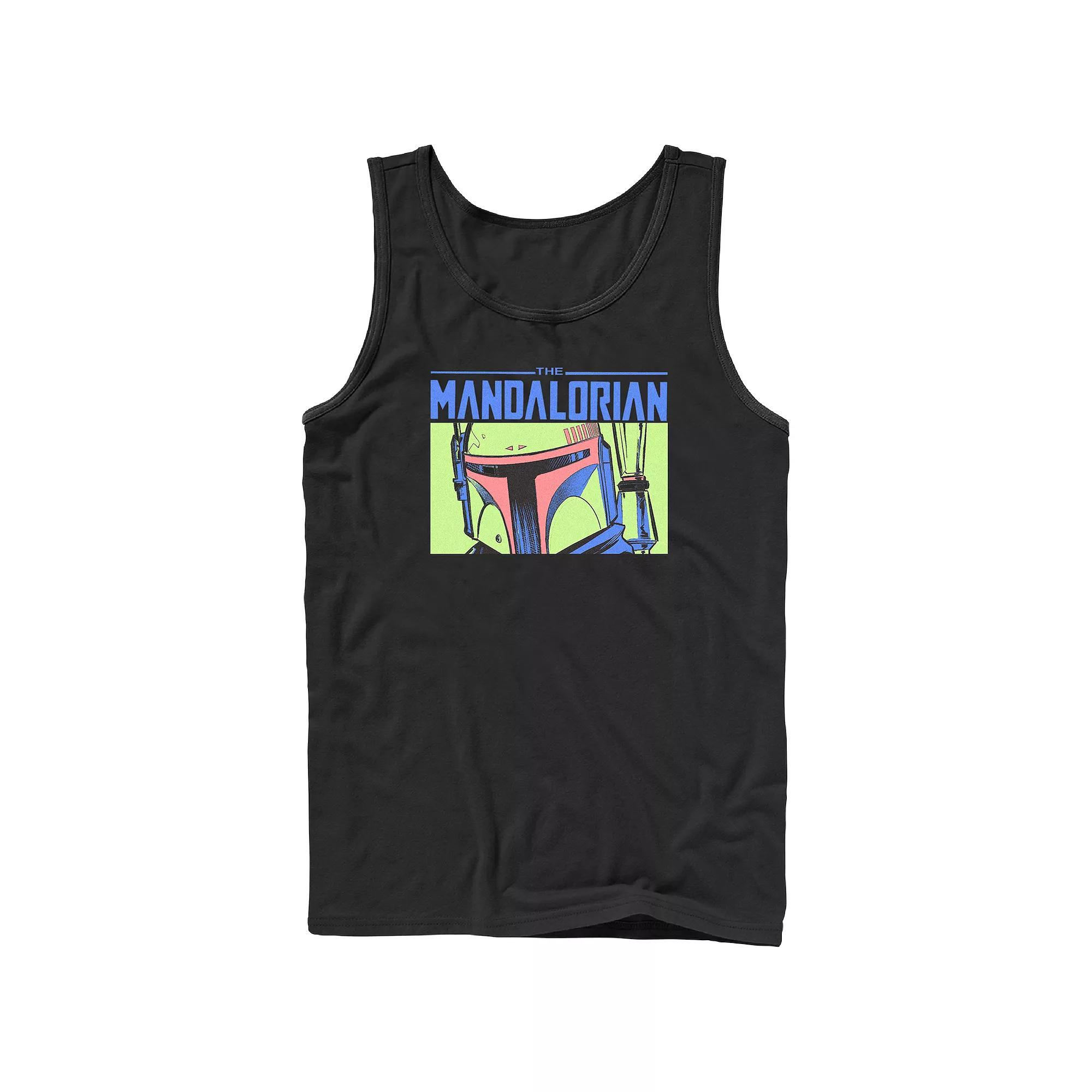 Men's Star Wars The Mandalorian Boba Closeup Graphic Tank Top, Size: XL, Black Product Image