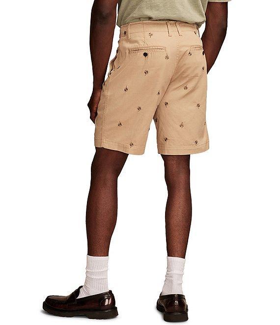Lucky Brand Clover-Embroidered 9#double; Inseam Stretch Twill Shorts Product Image