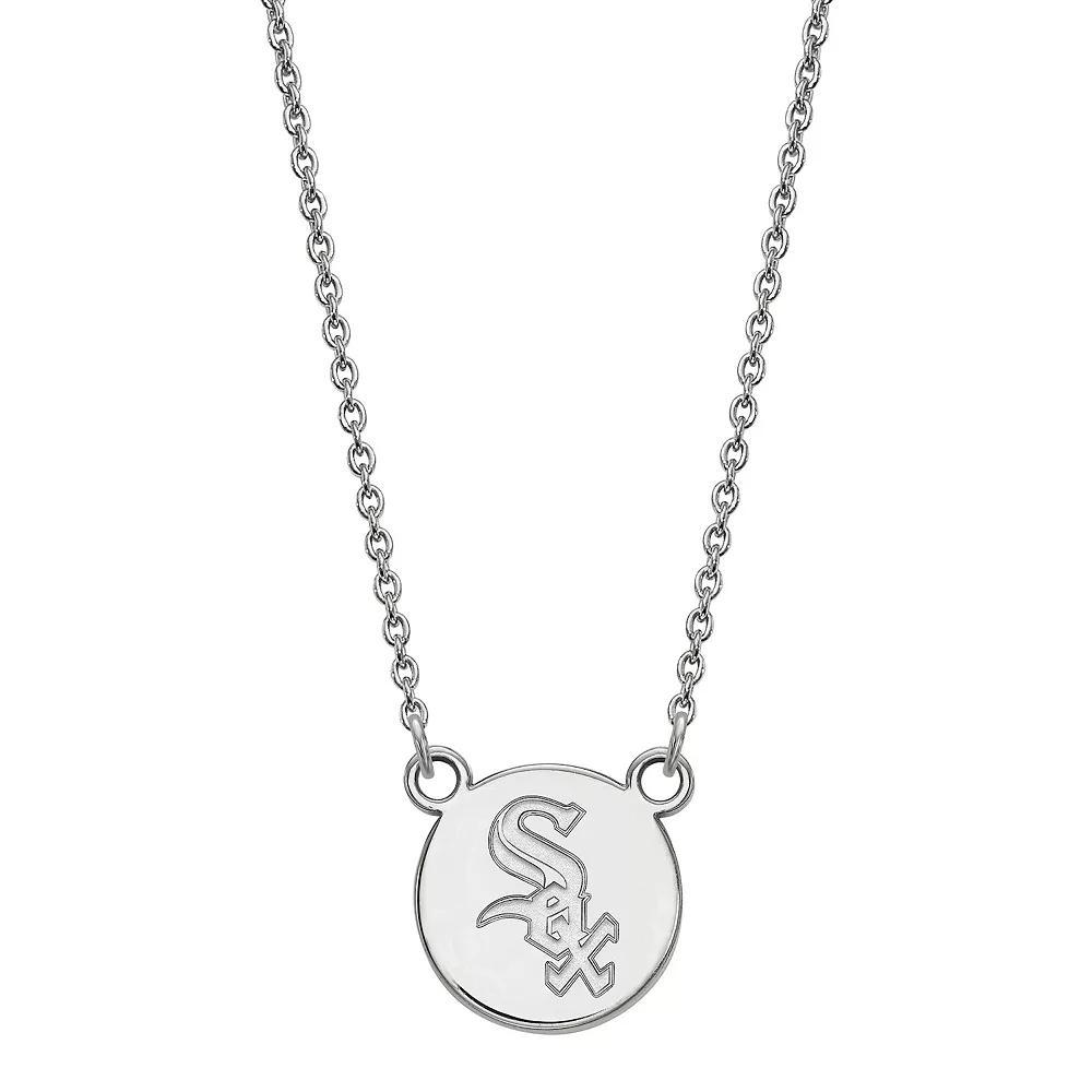 LogoArt Sterling Silver Chicago White Sox Extra Small Disc Necklace, Women's, Size: 13MM Product Image